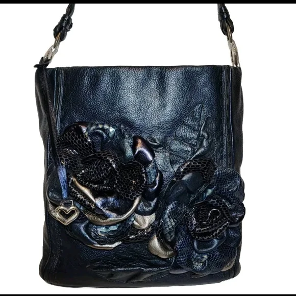 Brighton Master Piece Collection Black Floral Women's Bag - Picture 2 of 16